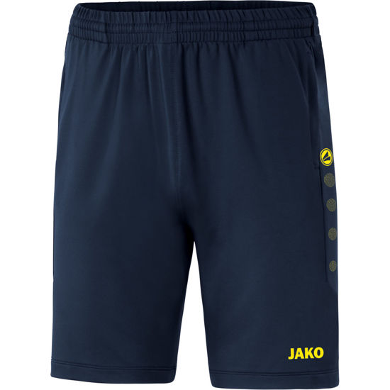 Afbeeldingen van Trainingshort premium marine/fluogeel